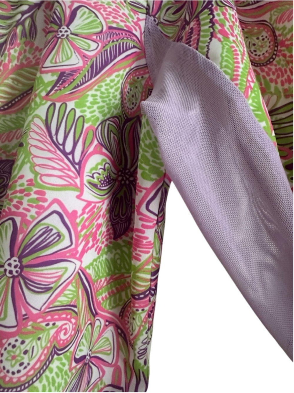Stella Parker Golf mesh sleeve floral quarter zip top pink purple green
l - Picture 5 of 7